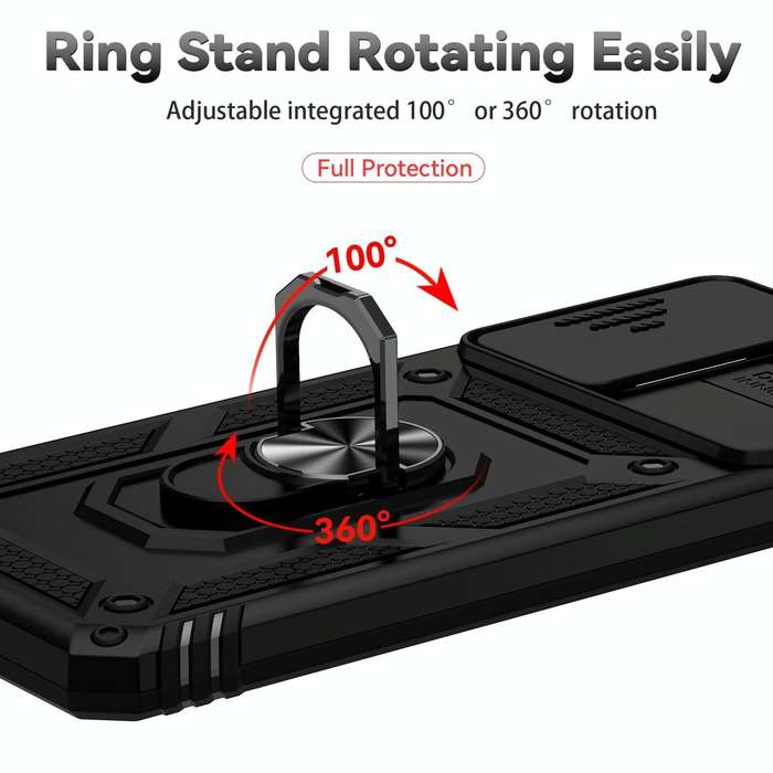 For Samsung Galaxy A33 5G Sliding Camshield Holder Phone Case(Black)