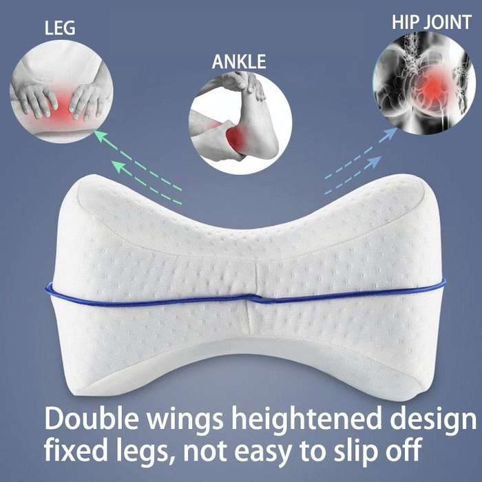 Body Memory Cotton Leg Pillow Sleeping Orthopedic Sciatica Back Hip Joint for Pain Relief(White I...
