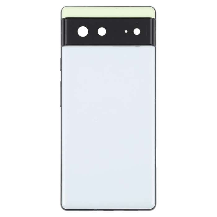 For Google Pixel 6 Battery Back Cover with Middle Frame(White)