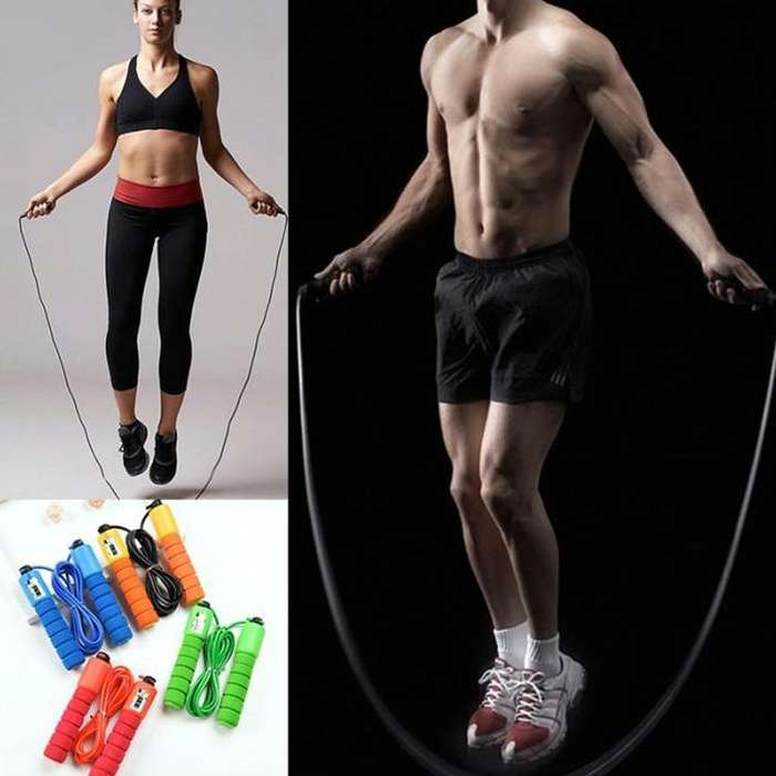 Jump Ropes with Counter Sports Fitness Adjustable Fast Speed Counting Jump Skip Rope Skipping Wir...