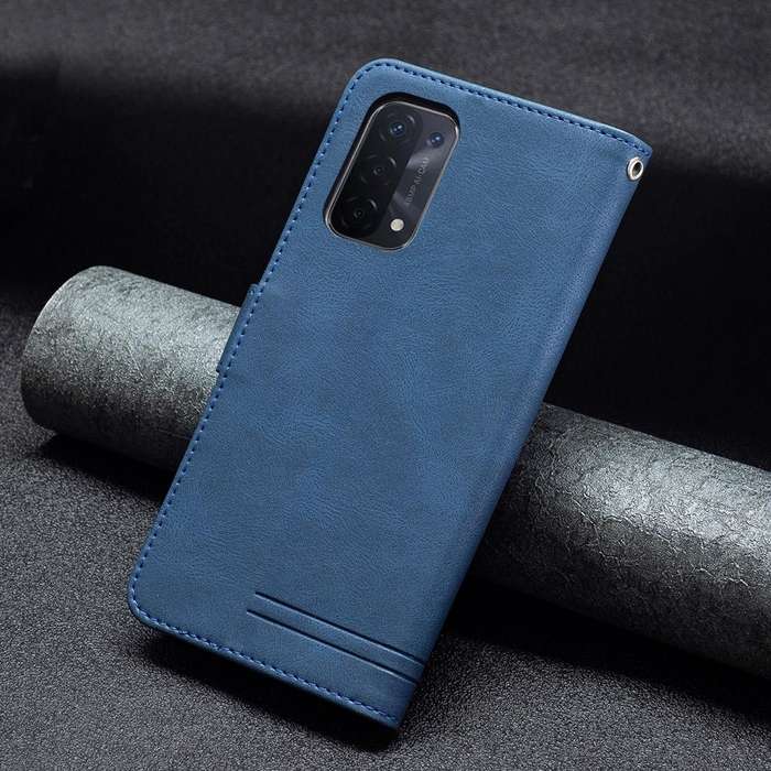For OPPO A74 5G / A93 5G / A54 5G Magnetic Clasp RFID Blocking Anti-Theft Leather Case with Holde...