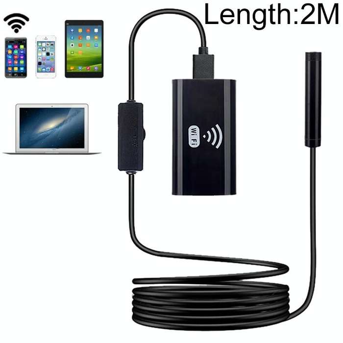 F99 HD Mobile Phone Endoscope, 8mm Waterproof Pipe Endoscope, Wifi Version, Hardwire, Length: 2m ...