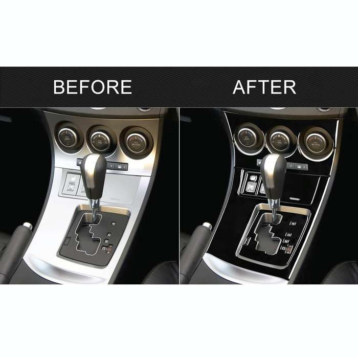 For Mazda 3 Axela 2010-2013 9 in 1 Car AC Gear Panel Set D Decorative Sticker, Right Drive