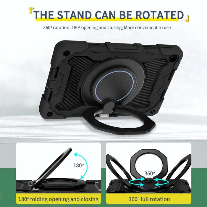 For Huawei MatePad SE 10.4 2023 Armor Contrast Color Silicone + PC Tablet Case(Black)