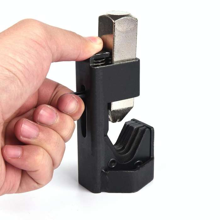 Car Battery Cable Hammer Crimper Hammer Lug Crimper Tool Pliers with T2 Copper 2 x 3/8 Heavy-duty...