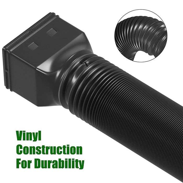 Downspout Extenders Telescoping Rain Gutter Drains(Black)
