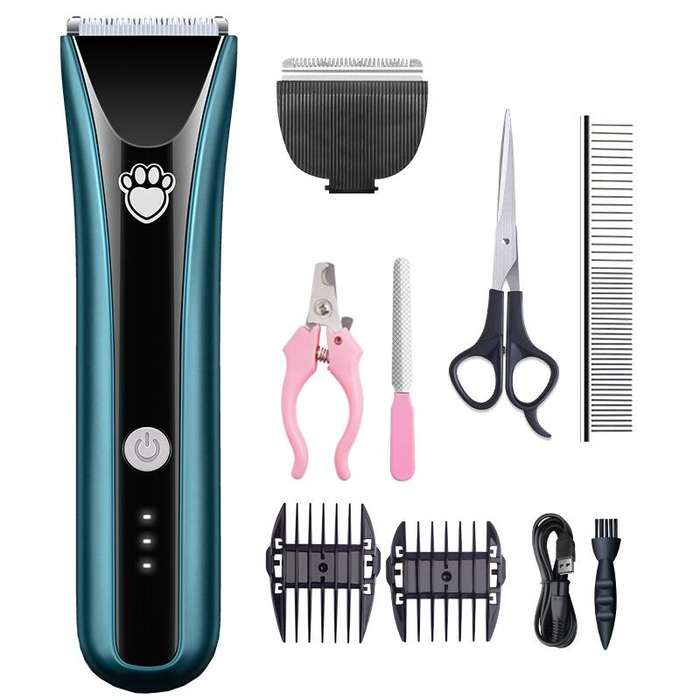 Waterproof Pet Shaver Dog Electric Hair Clipper, Specification: Package 3(Blue)
