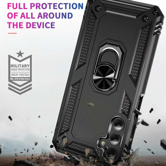 For Samsung Galaxy A24 4G Shockproof TPU + PC Phone Case(Black)