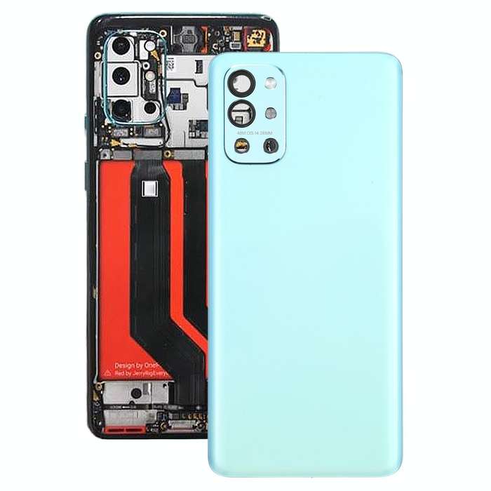 For OnePlus 9R Battery Back Cover With Camera Lens (Blue)