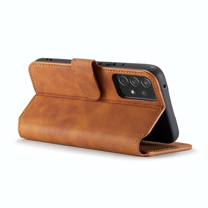 For Samsung Galaxy A53 5G DG.MING Retro Oil Side Horizontal Flip Leather Case with Holder & Card ...