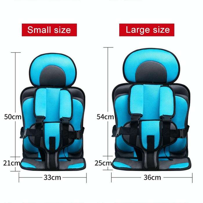 Car Portable Children Safety Seat, Size:54 x 36 x 25cm (For 3-12 Years Old)(Light Blue + Grey)