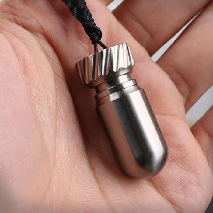 Portable Pure Titanium Mini Waterproof Warehouse Sealed Jar Pill Box, Color: Primary Color