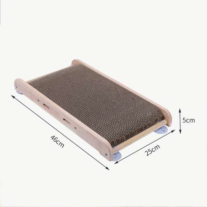 Solid Wood Vertical Cat Claw Board Corrugated Sofa Anti-Scratch Cat Toy(Primary Color)