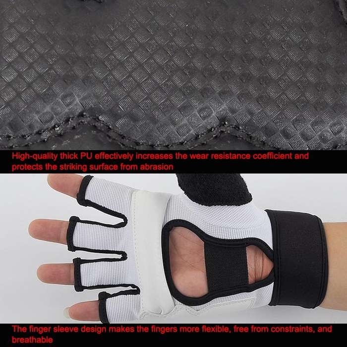 Half Fingers Adults Sandbag Training Boxing Gloves PU Leather Fitness Sparring Taekwondo Gloves, ...