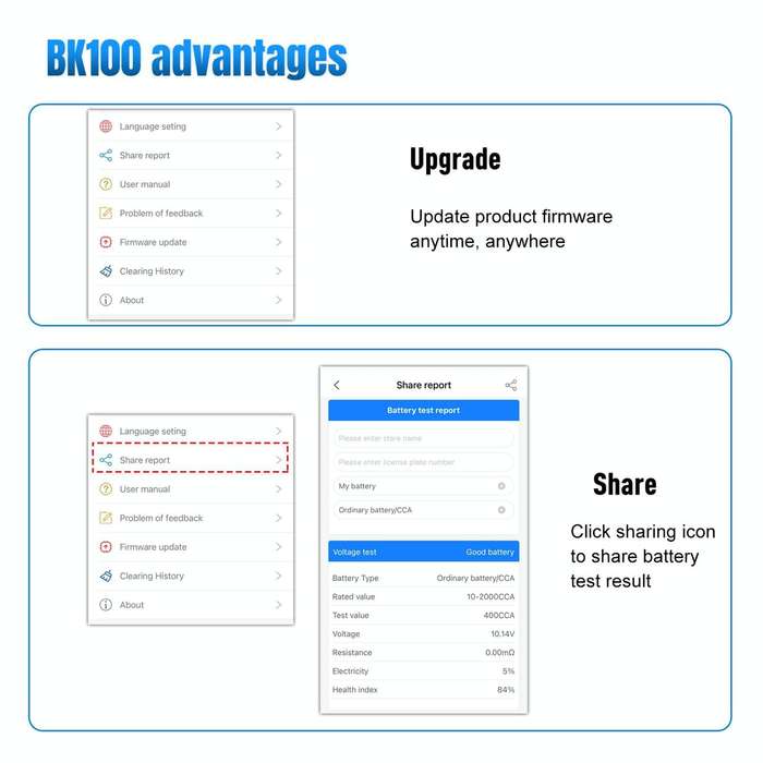 KONNWEI BK100 X431 BST360 Car Bluetooth Battery Tester