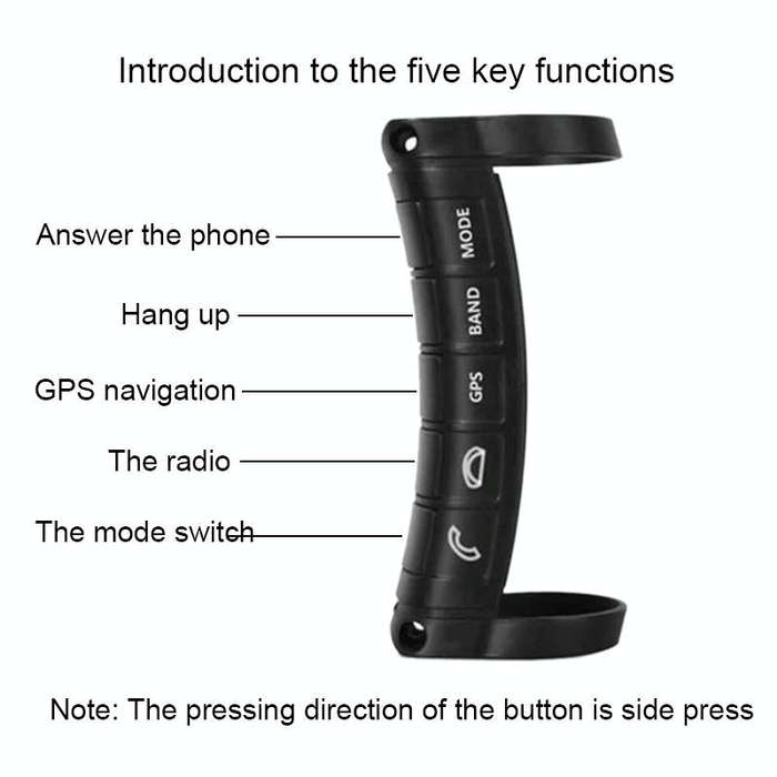 1 Set Universal Steering Wheel Controller Wireless Multifunctional DVD Navigation Key Remote Cont...
