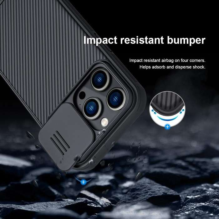 For iPhone 14 Pro Max NILLKIN CamShield Pro Protective Phone Case(Black)