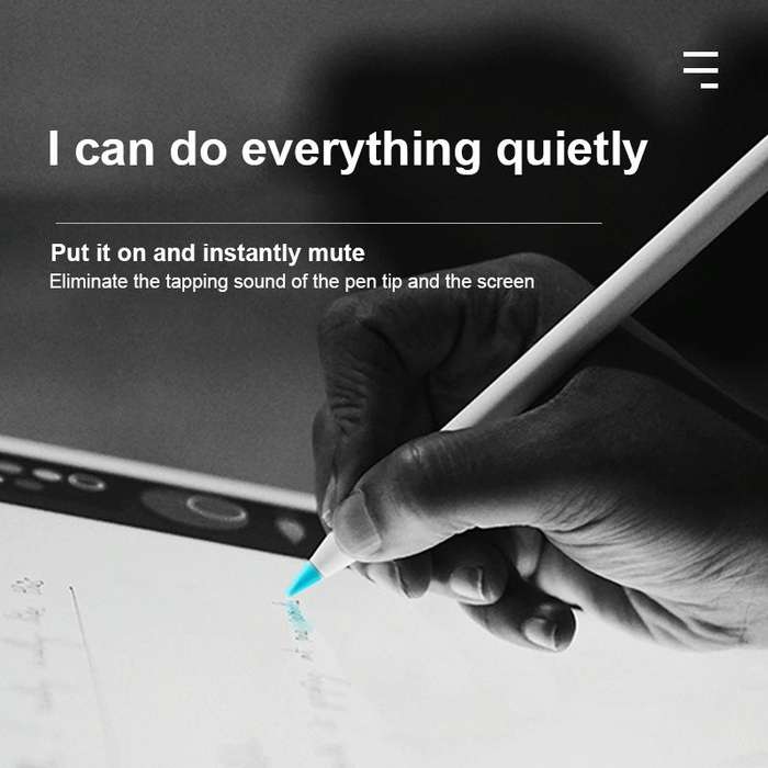 10 PCS Paperfeel Flim Mute Nib Protective Case for Apple Pencil 1 / 2(Red)