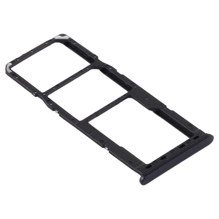 For Samsung Galaxy A21s SIM Card Tray + SIM Card Tray + Micro SD Card Tray (Black)
