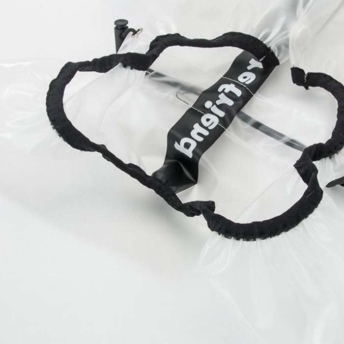 Dog Raincoat Four Foot Waterproof Transparent Reflective Poncho, Size: L(Matte White)