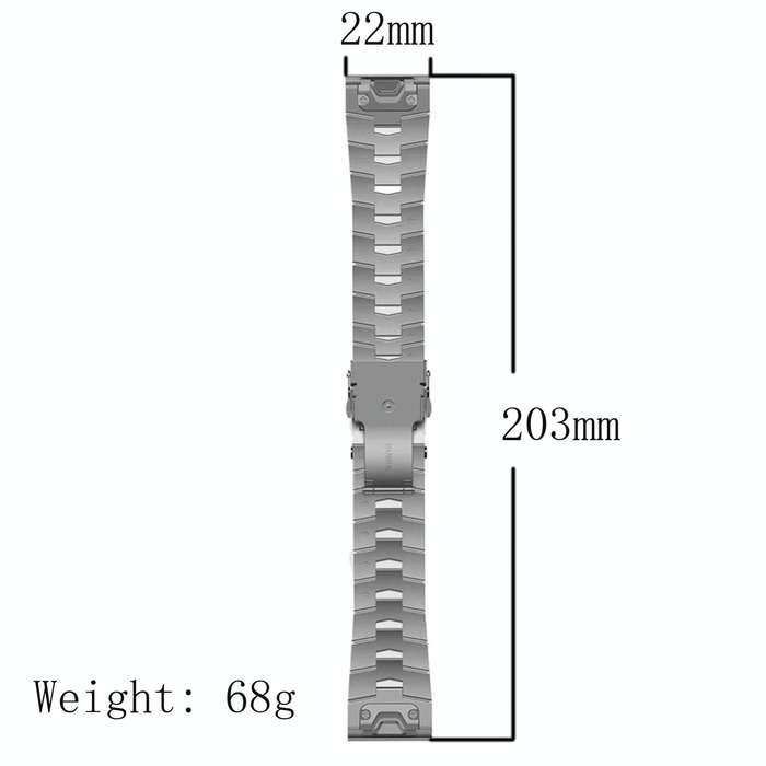 For Garmin Forerunner 935 22mm Titanium Alloy Quick Release Watch Band(Black)