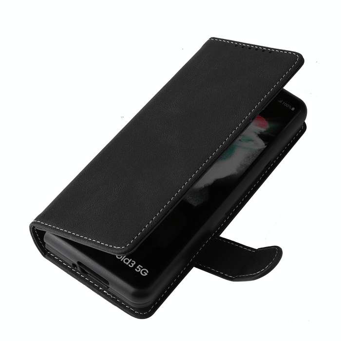 For Samsung Galaxy Z Fold4 5G Detachable Leather Folding Phone Case(Black)