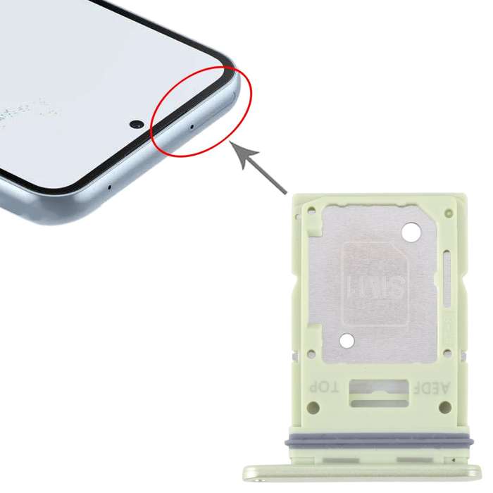 For Samsung Galaxy A54 SM-A546 Original SIM Card Tray + Micro SD Card Tray (Green)