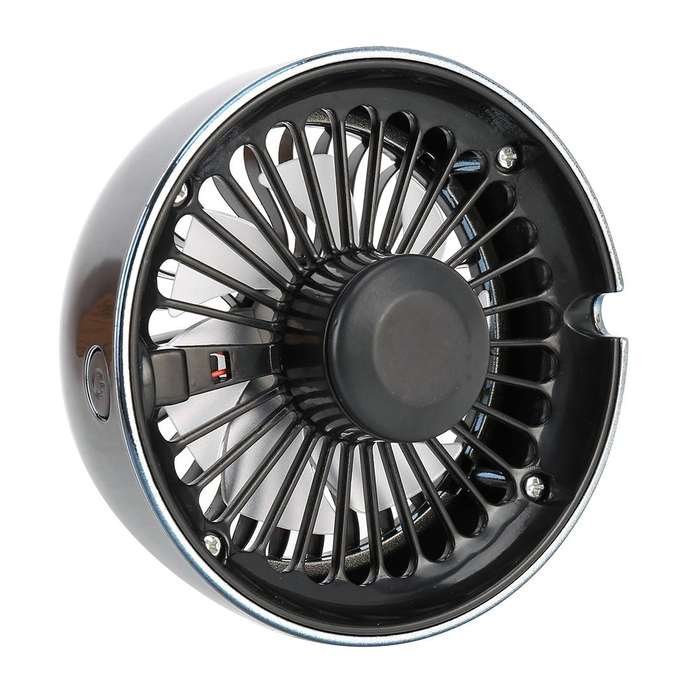 Portable Car Electric Cooling Fan with Base(Black)