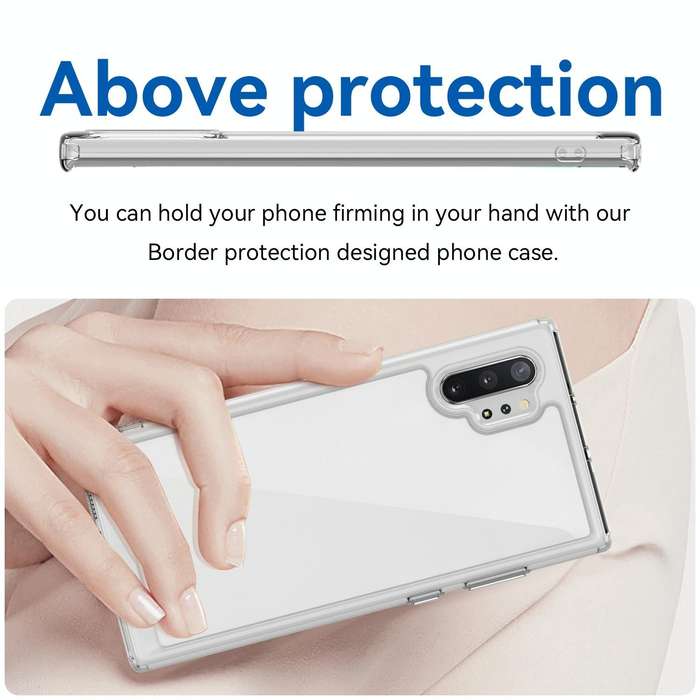 For Samsung Galaxy Note10+ 5G Colorful Series Acrylic + TPU Phone Case(Transparent)