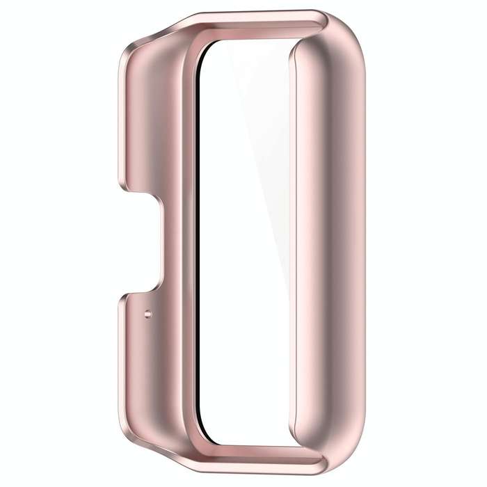For Samsung Galaxy Fit 3 SM-R390 PC + Tempered Glass Film Integrated Watch Protective Case(Pink)
