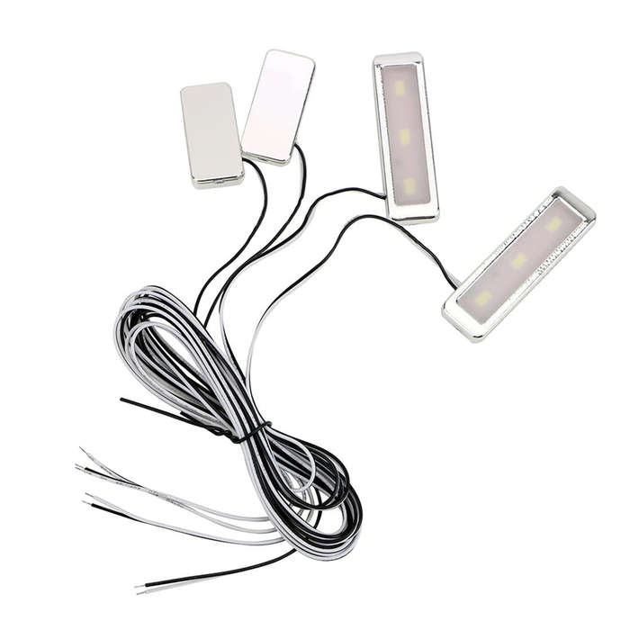 4 PCS Universal Car LED Inner Handle Light Atmosphere Lights Decorative Lamp DC12V / 0.5W Cable L...