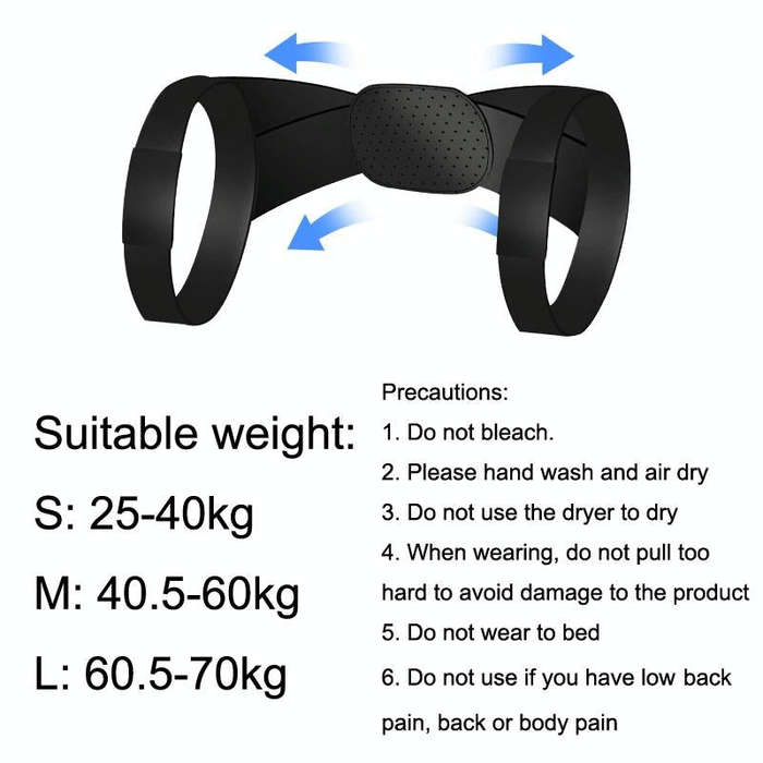 3 PCS Invisible Breathable Anti-hunchback Posture Correction Belt, Size: M(kin Color)