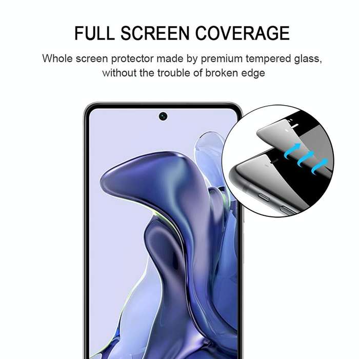 For Xiaomi Mi 11T / 11T Pro Full Glue Full Screen Tempered Glass Film