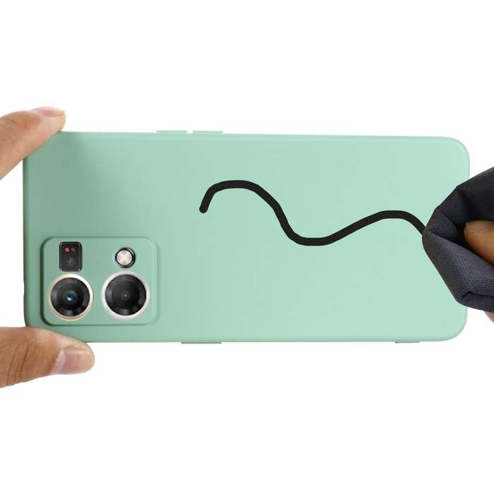 For OPPO Reno 7 4G Global/F21 Pro 4G Pure Color Liquid Silicone Shockproof Full Coverage Phone Ca...