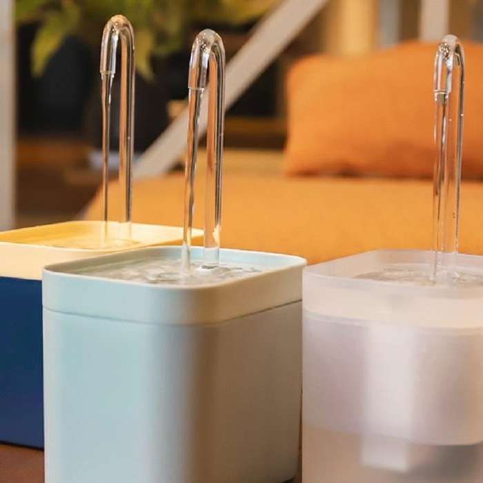 Cat Automatic Circulation Flow Drinking Fountain US Plug (110V)(Deep Sea Blue)
