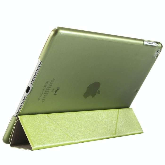For iPad 9.7 (2018) & iPad 9.7 (2017) & iPad Air Silk Texture Horizontal Deformation Flip Leather...