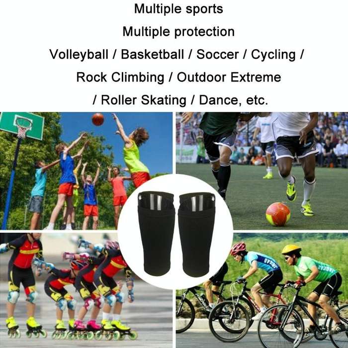 Football Shin Pads + Socks Sports Protective Equipment, Color: White (M)