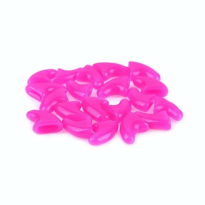 20 PCS Silicone Soft Cat Nail Caps / Cat Paw Claw / Pet Nail Protector/Cat Nail Cover, Size:L(Ros...