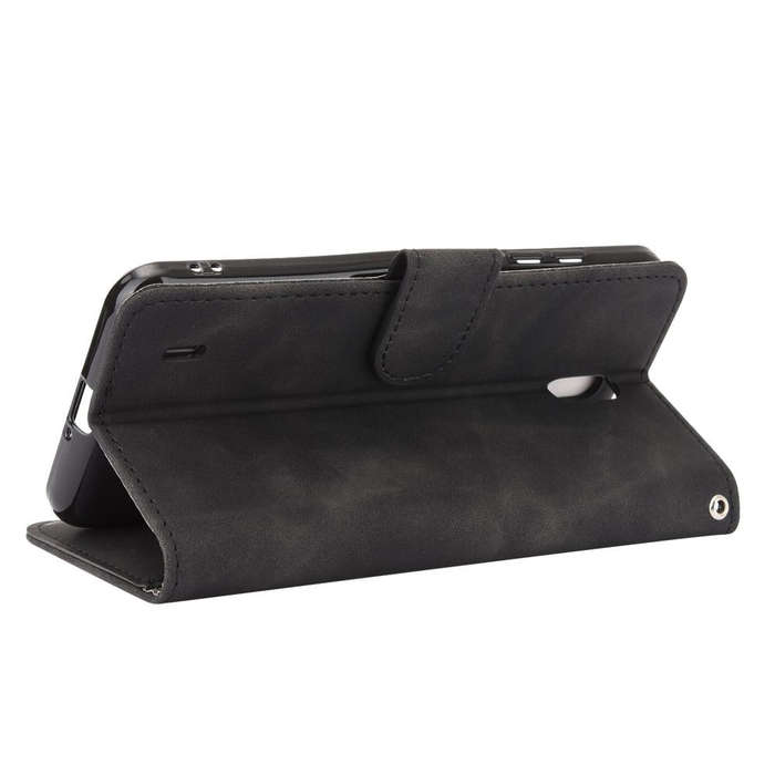 For Nokia C2 Solid Color Skin Feel Magnetic Buckle Horizontal Flip Calf Texture PU Leather Case w...