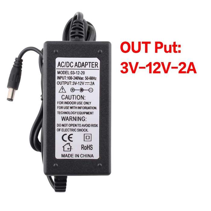 9V-24V 1A AC To DC Adjustable Voltage Power Adapter Universal Power Supply Display Screen Power S...