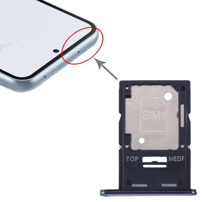 For Samsung Galaxy A54 SM-A546 Original SIM Card Tray + Micro SD Card Tray (Blue)