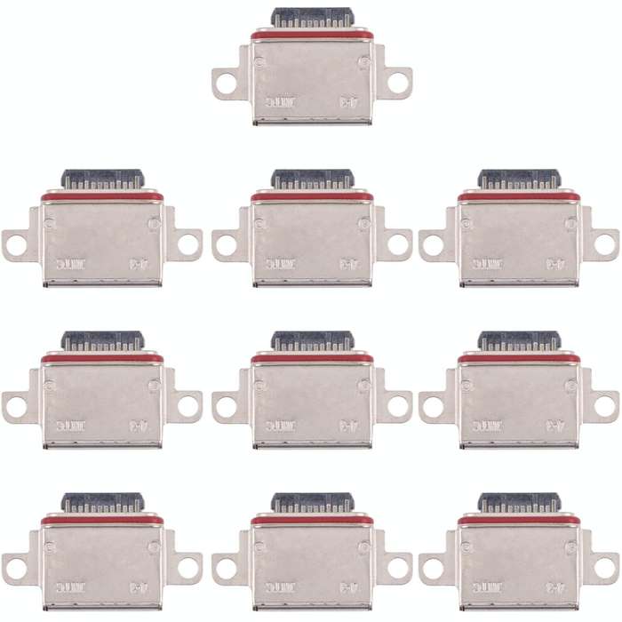 10pcs Charging Port Connector for Samsung Galaxy Note20 Ultra / Note20 Ultra 5G SM-N985F, SM-N985...