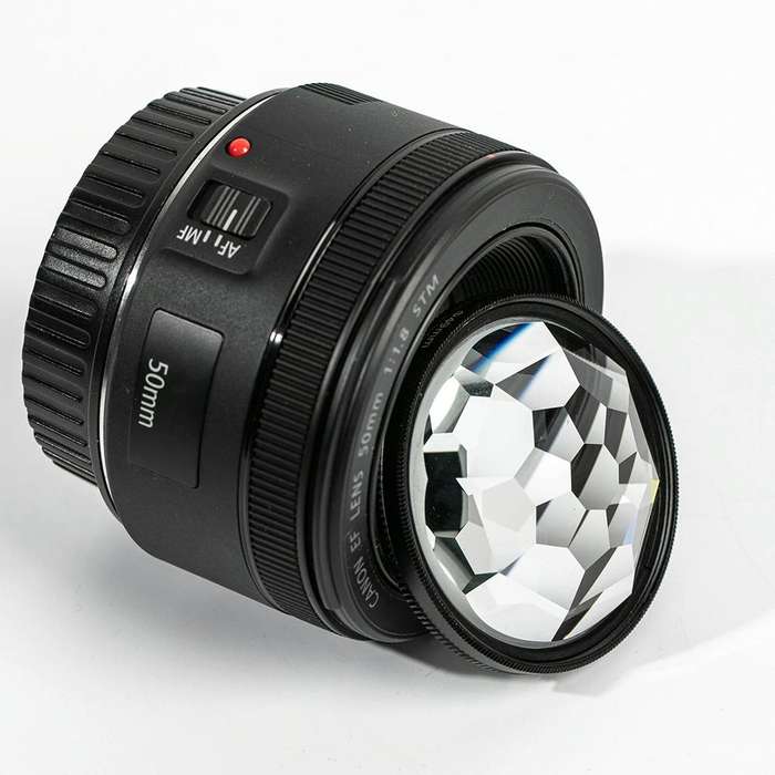FF037 49mm+Phone Clip Mobile Phone Lens Photography Blur External Kaleidoscope Filter