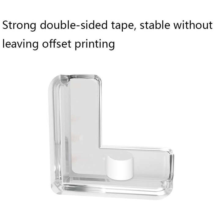 10 PCS T-type Acrylic Transparent Table Corner Crash Pad