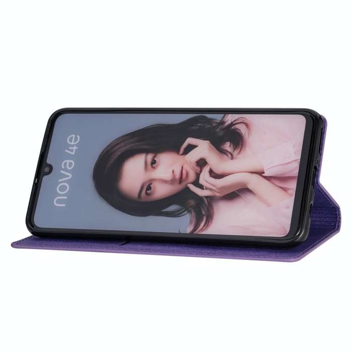 For Huawei P30 Lite Ultrathin Glitter Magnetic Horizontal Flip Leather Case with Holder & Card Sl...