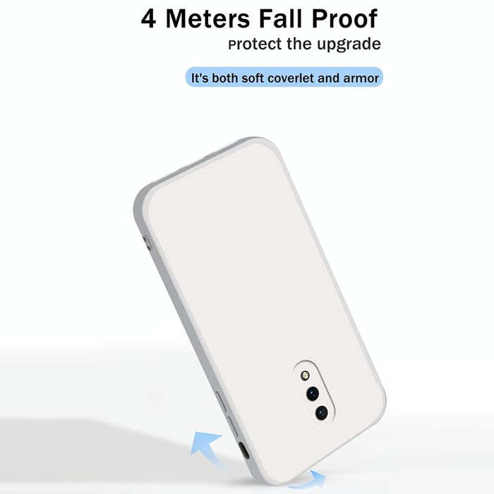 For OnePlus 7 Solid Color Imitation Liquid Silicone Straight Edge Dropproof Full Coverage Protect...