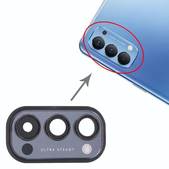 For OPPO Reno4 5G PDPM00, PDPT00, CPH2091  Camera Lens Cover (Black)