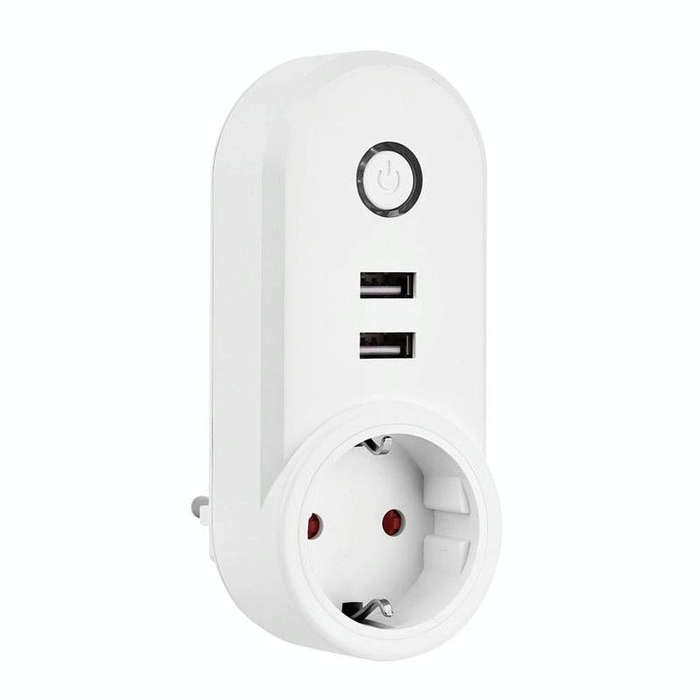 ZigBee 3.0 Dual USB Smart Socket Switch, EU Plug (White)