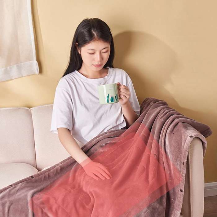 Low Voltage 5V USB Home Portable Small Electric Blanket, Width: 140x80cm(Grey)