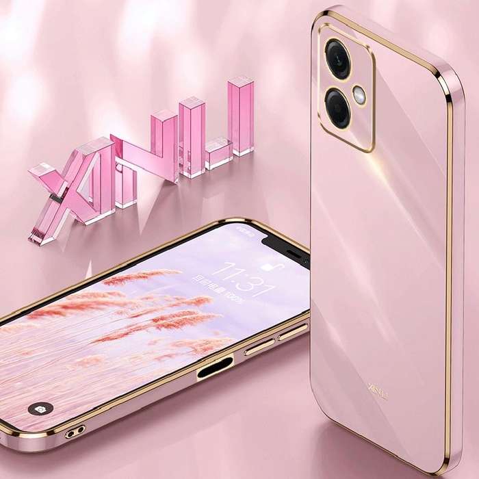 For Xiaomi Redmi Note 12 China XINLI Straight Edge 6D Electroplate TPU Phone Case(Black)